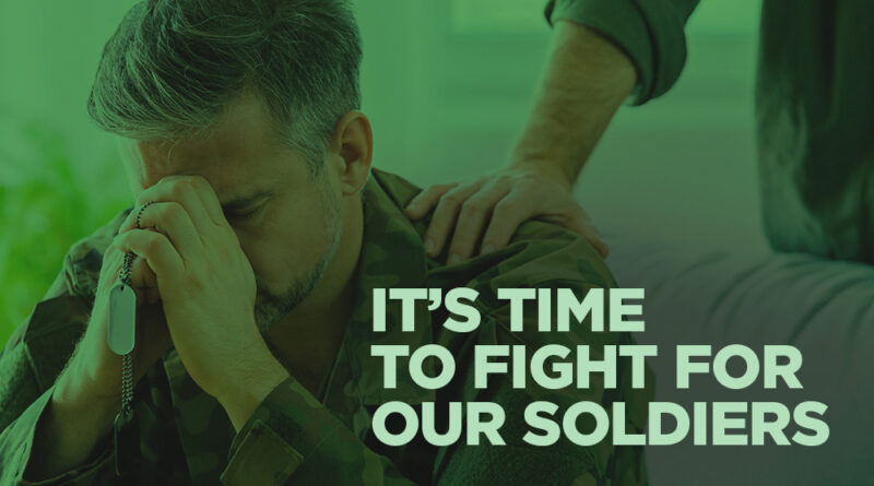 Middle aged soldier with trauma during psychotherapy