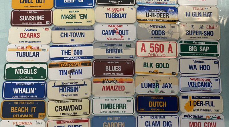 License Plates Serve As a Happy Reminder of Past Travels