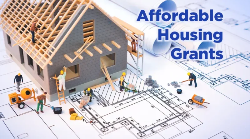 AI generated image of a house being built and workers performing various tasks, with a large blueprint in place of the ground.