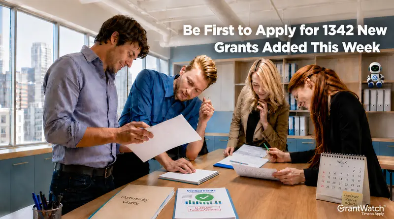 Be First to Apply for 1342 New Grants Added This Week